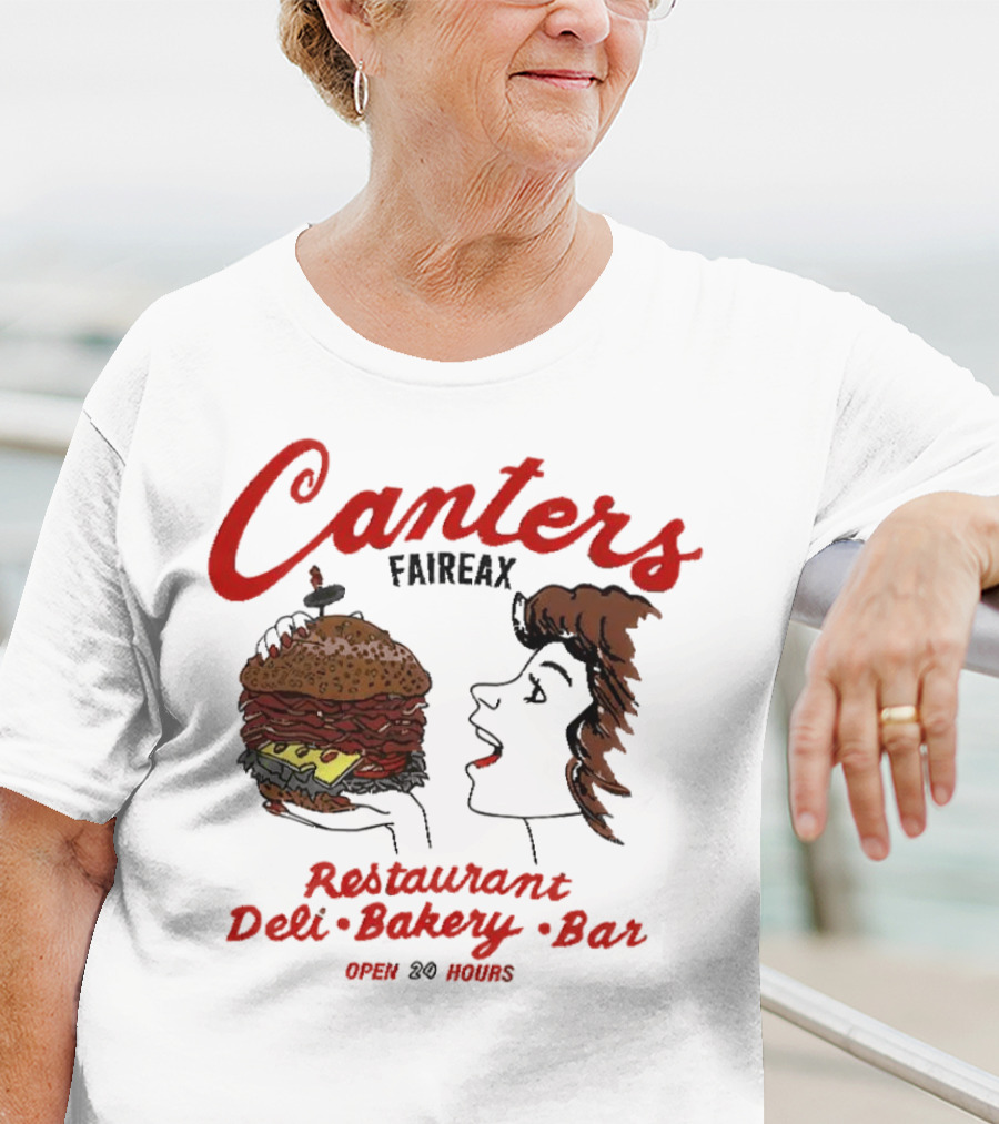 Canter's Deli Restaurant Bakery Bar Fairfax Los Angeles Open 24 Hours T-Shirt