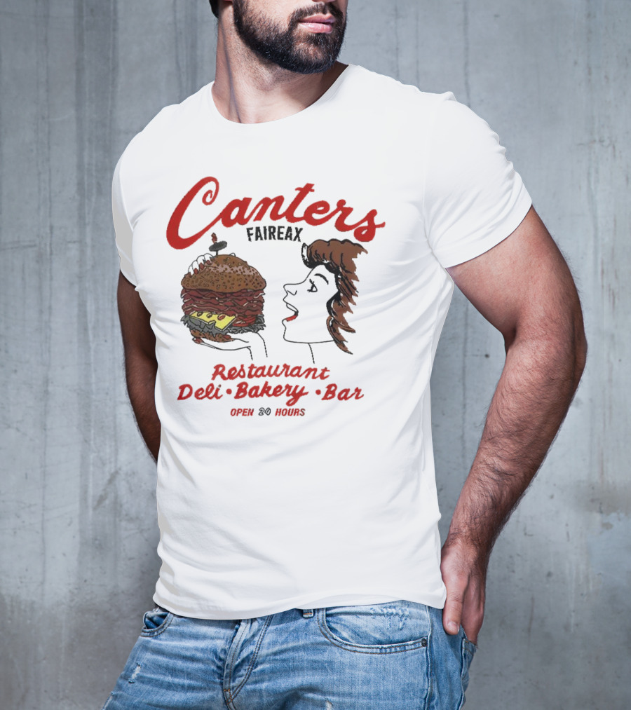 Canter's Deli Restaurant Bakery Bar Fairfax Los Angeles Open 24 Hours T-Shirt