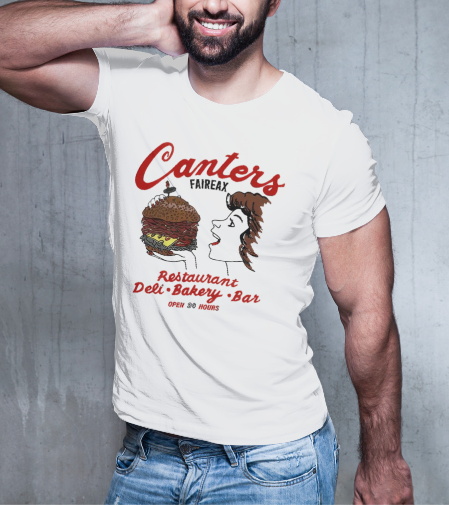 Canter's Deli Restaurant Bakery Bar Fairfax Los Angeles Open 24 Hours T-Shirt