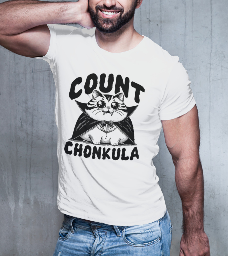 Count Chonkula Cat In Vampire Costume T-Shirt