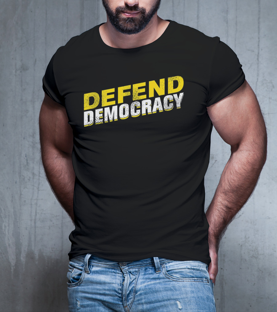 Defend Democracy Bold Vintage T-Shirt