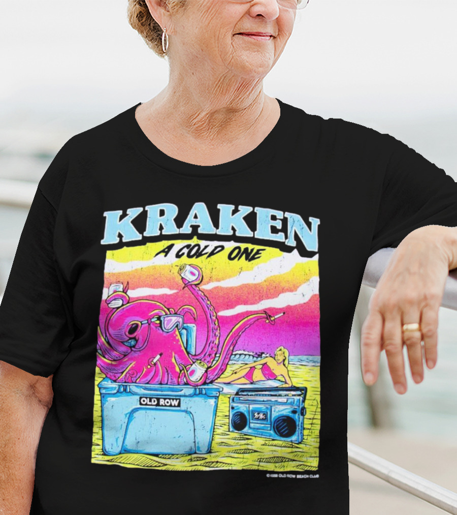 KRAKEN A COLD ONE OLD ROW BEACH CLUB T-Shirt
