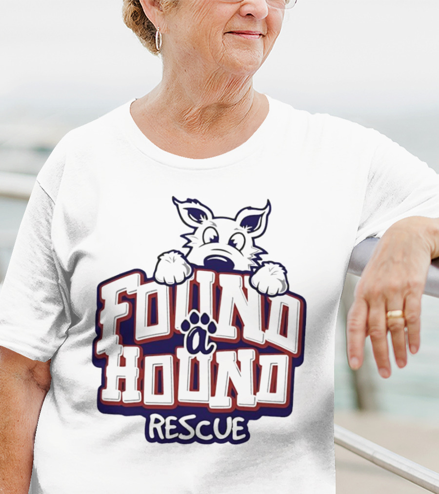 Found A Hound Rescue Dog Paw Prints T-Shirt