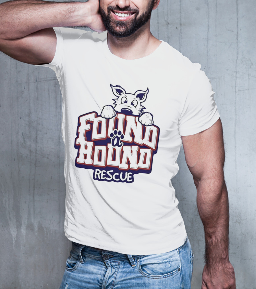 Found A Hound Rescue Dog Paw Prints T-Shirt