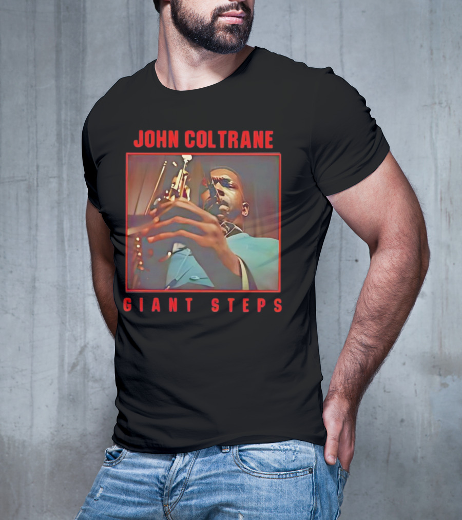 John Coltrane Giant Steps Album Cover Saxophone Iconic Jazz Image T-Shirt
