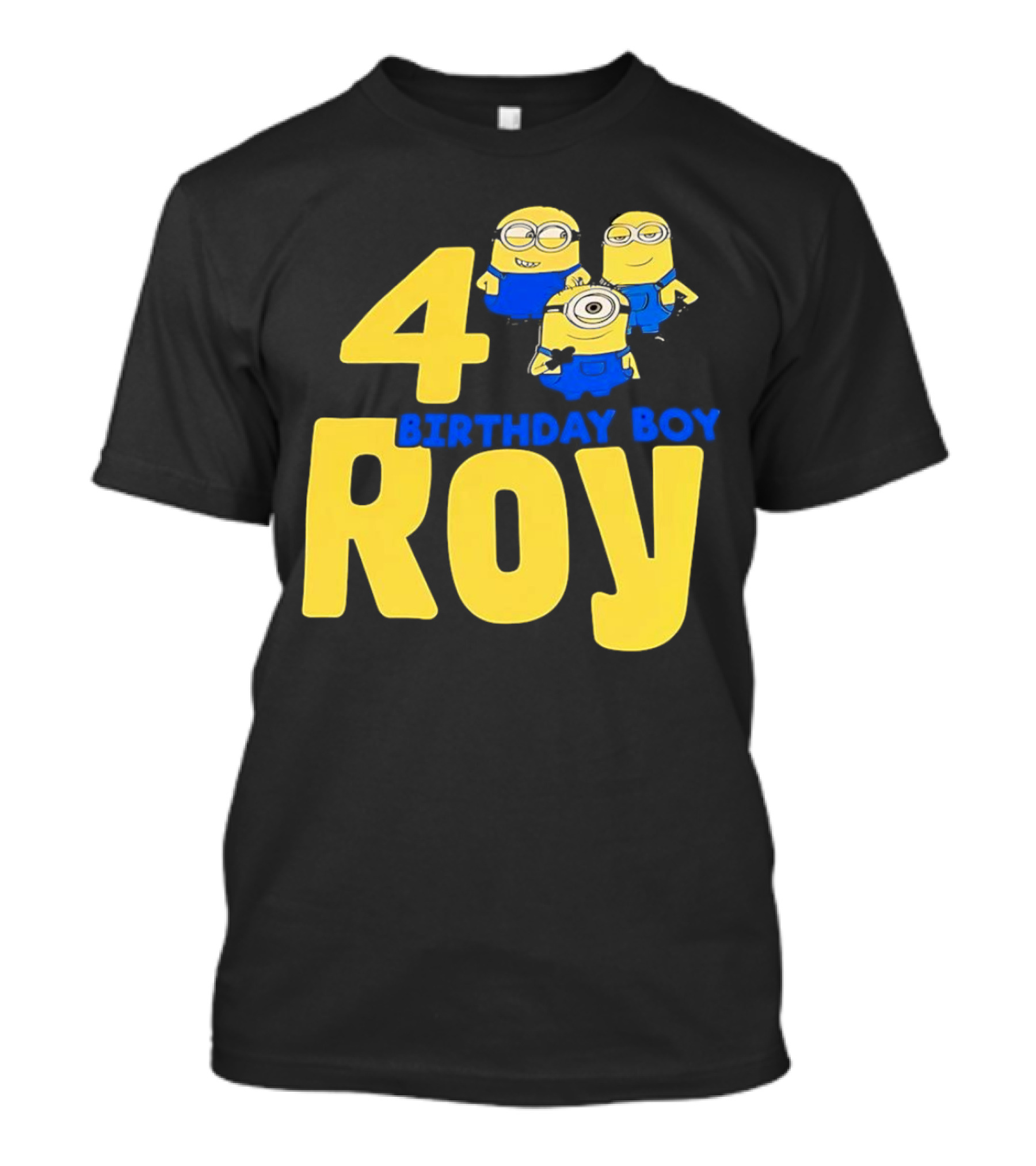 4 Birthday Boy Roy Minions T-Shirt
