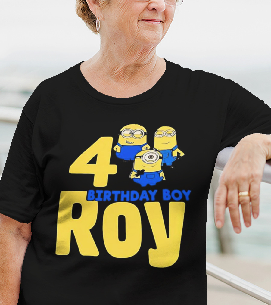 4 Birthday Boy Roy Minions T-Shirt