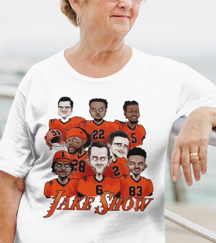 Jake Show Cartoon Cincinnati Bengals Football Players T-Shirt