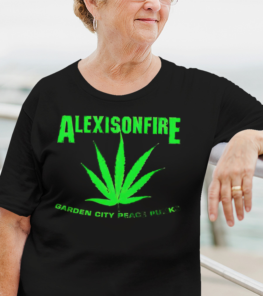 Alexisonfire Garden City Peace Punks Green Leaf T-Shirt