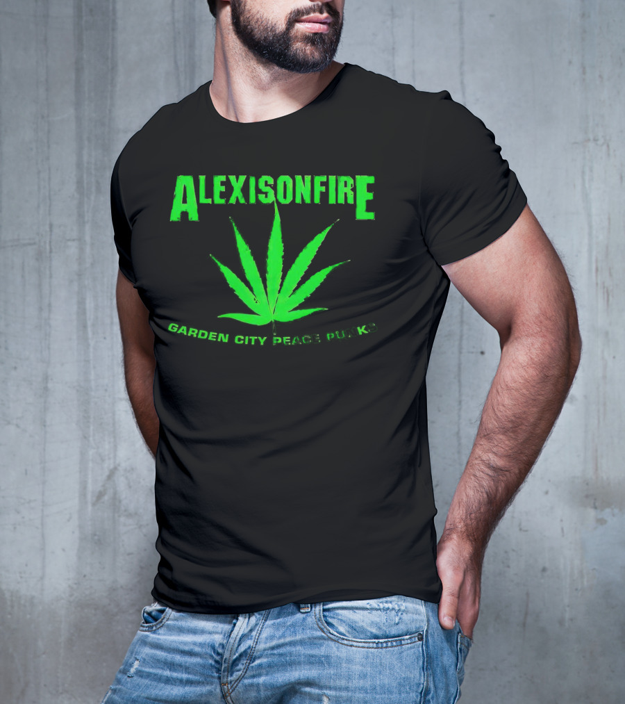 Alexisonfire Garden City Peace Punks Green Leaf T-Shirt