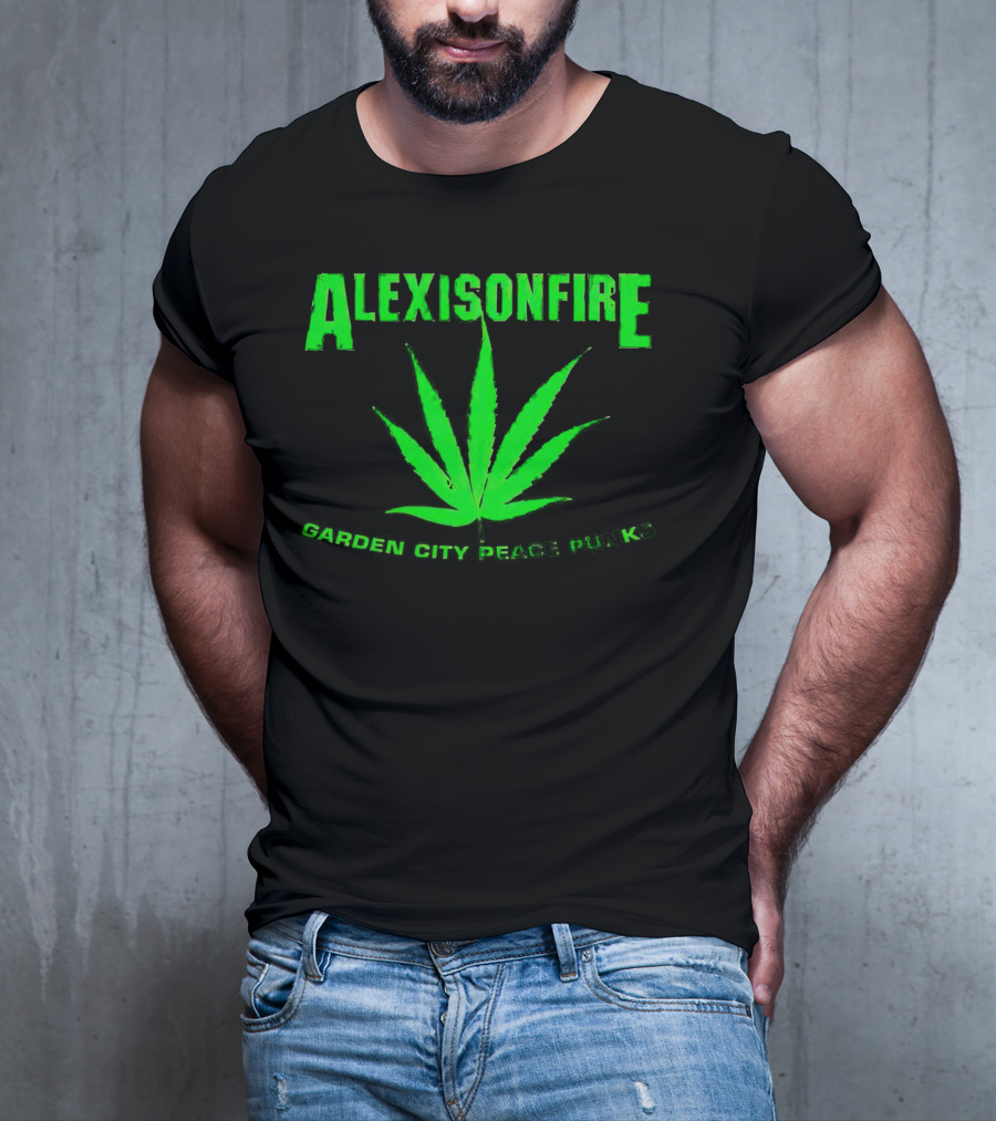 Alexisonfire Garden City Peace Punks Green Leaf T-Shirt