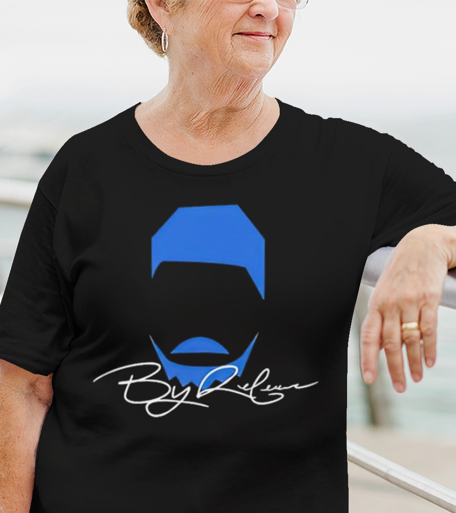 By Release Signature Blue Hat And Beard T-Shirt