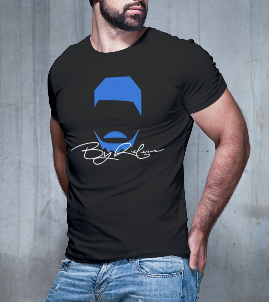 By Release Signature Blue Hat And Beard T-Shirt