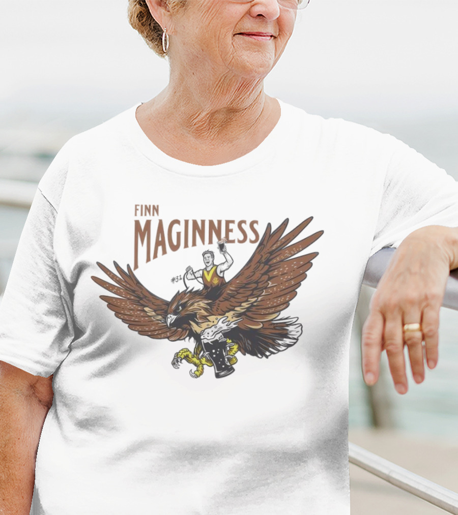 Finn Maginness Eagle Illustration With Number 37 And Football T-Shirt