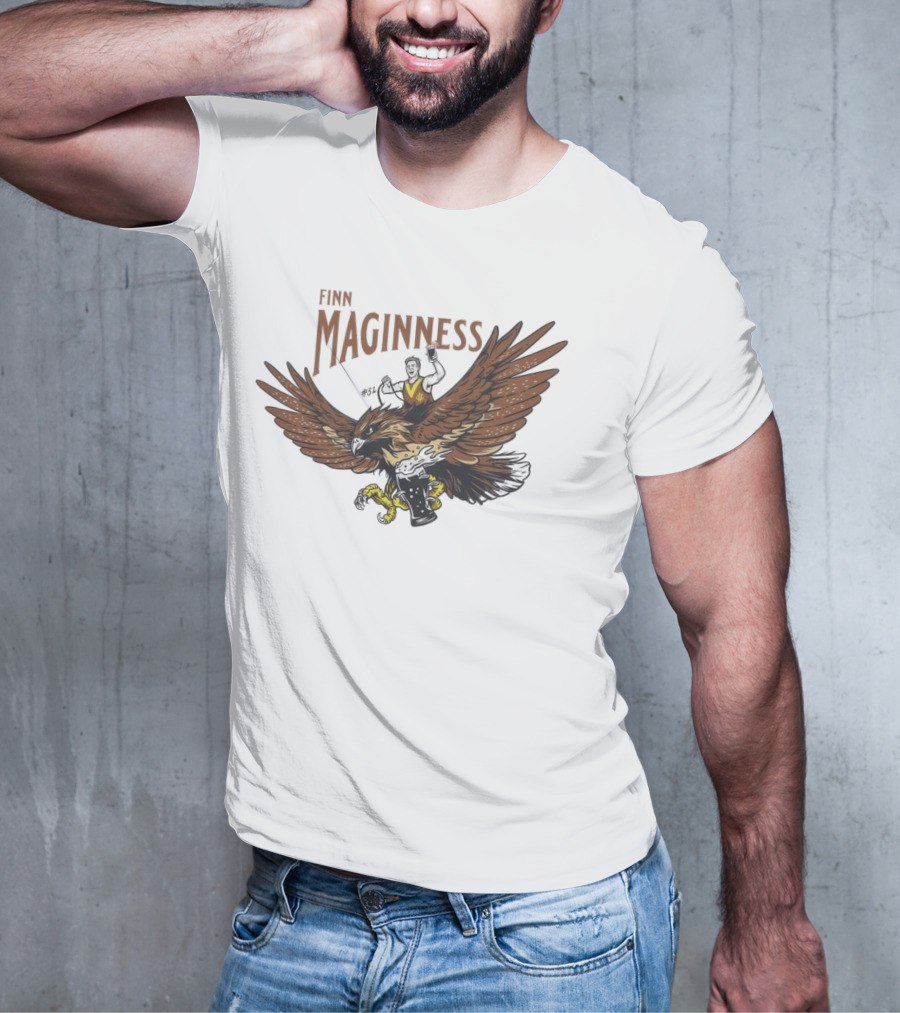 Finn Maginness Eagle Illustration With Number 37 And Football T-Shirt