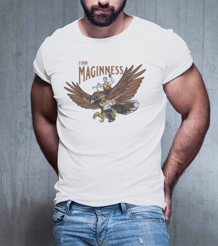 Finn Maginness Eagle Illustration With Number 37 And Football T-Shirt