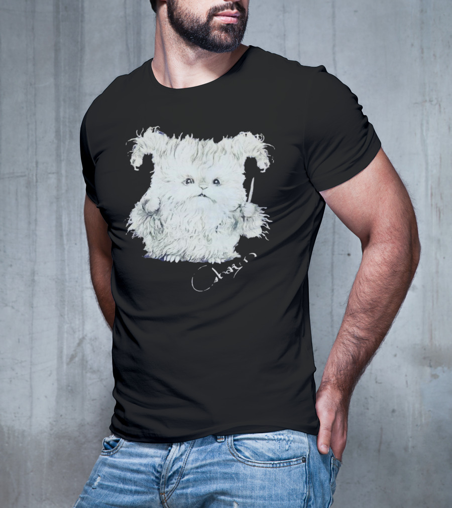 Charm White Furry Creature With Knife T-Shirt