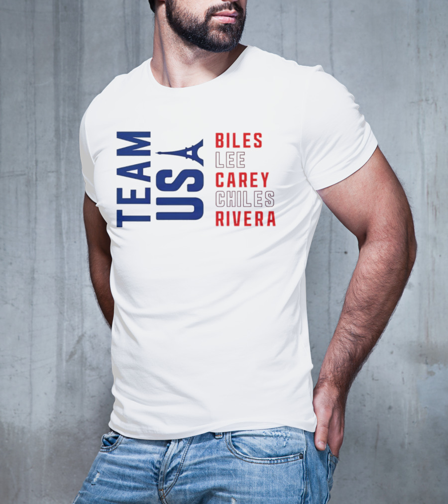Team USA Biles Lee Carey Chiles Rivera T-Shirt