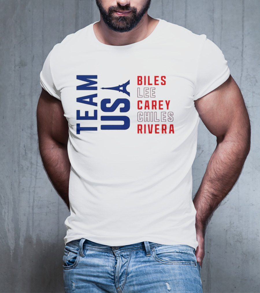Team USA Biles Lee Carey Chiles Rivera T-Shirt