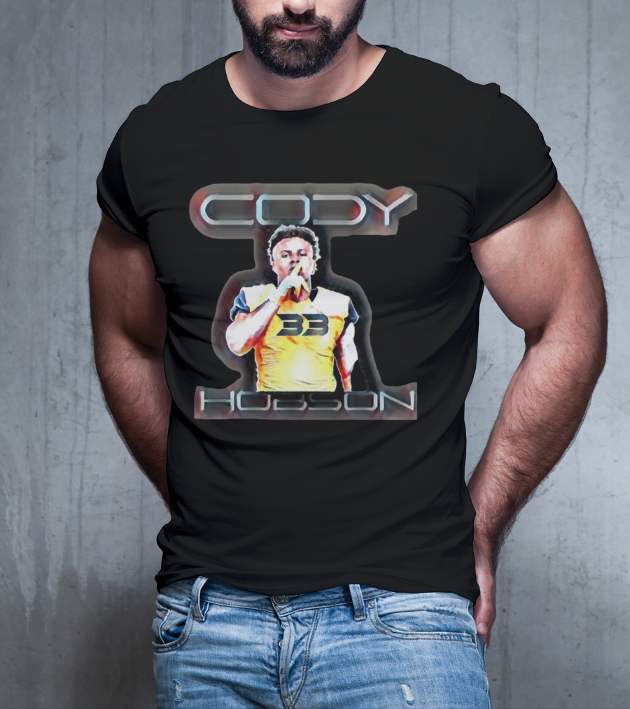 Cody Hobson 33 Merrimack Warriors Football T-Shirt