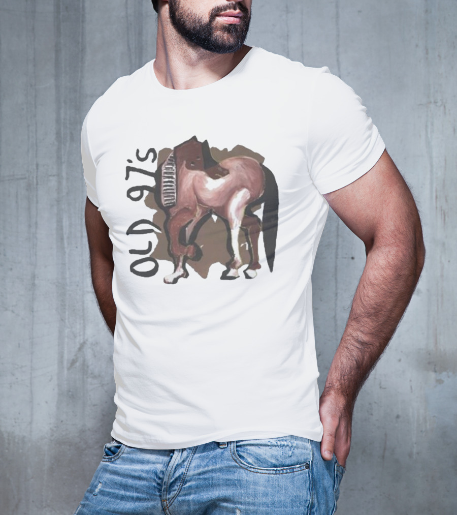 Old 97’s Abstract Horse Painting American Primitive T-Shirt