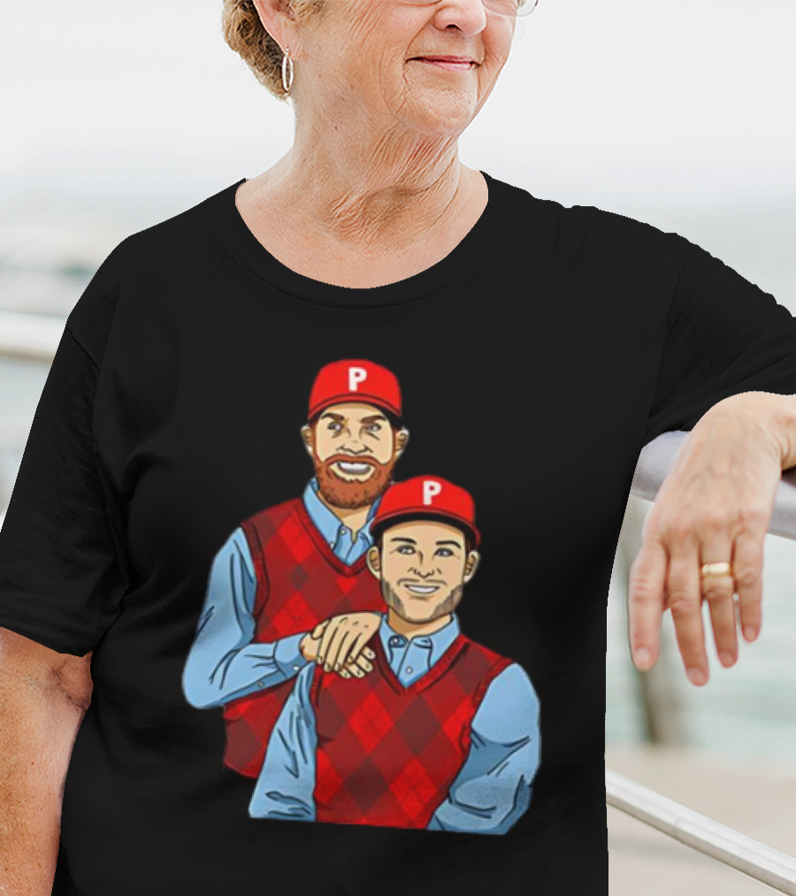 Phillies Step Brothers Movie Parody With Red Caps And Argyle Sweaters T-Shirt