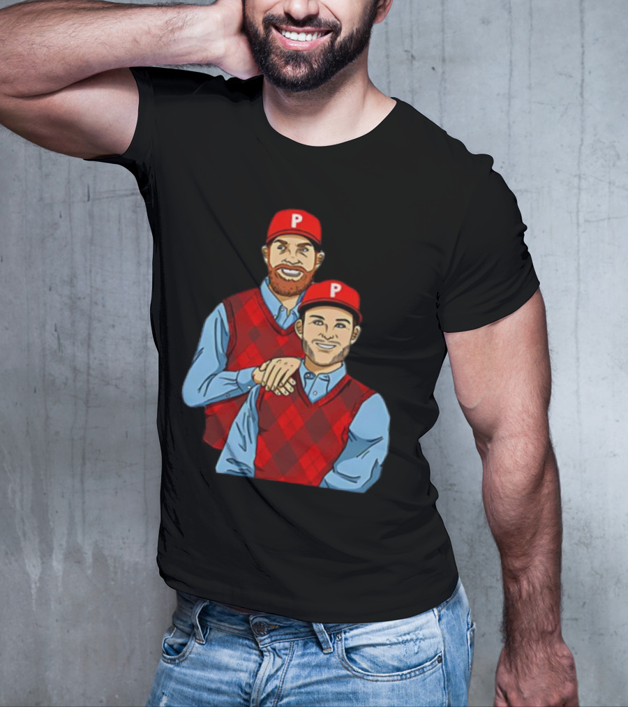 Phillies Step Brothers Movie Parody With Red Caps And Argyle Sweaters T-Shirt