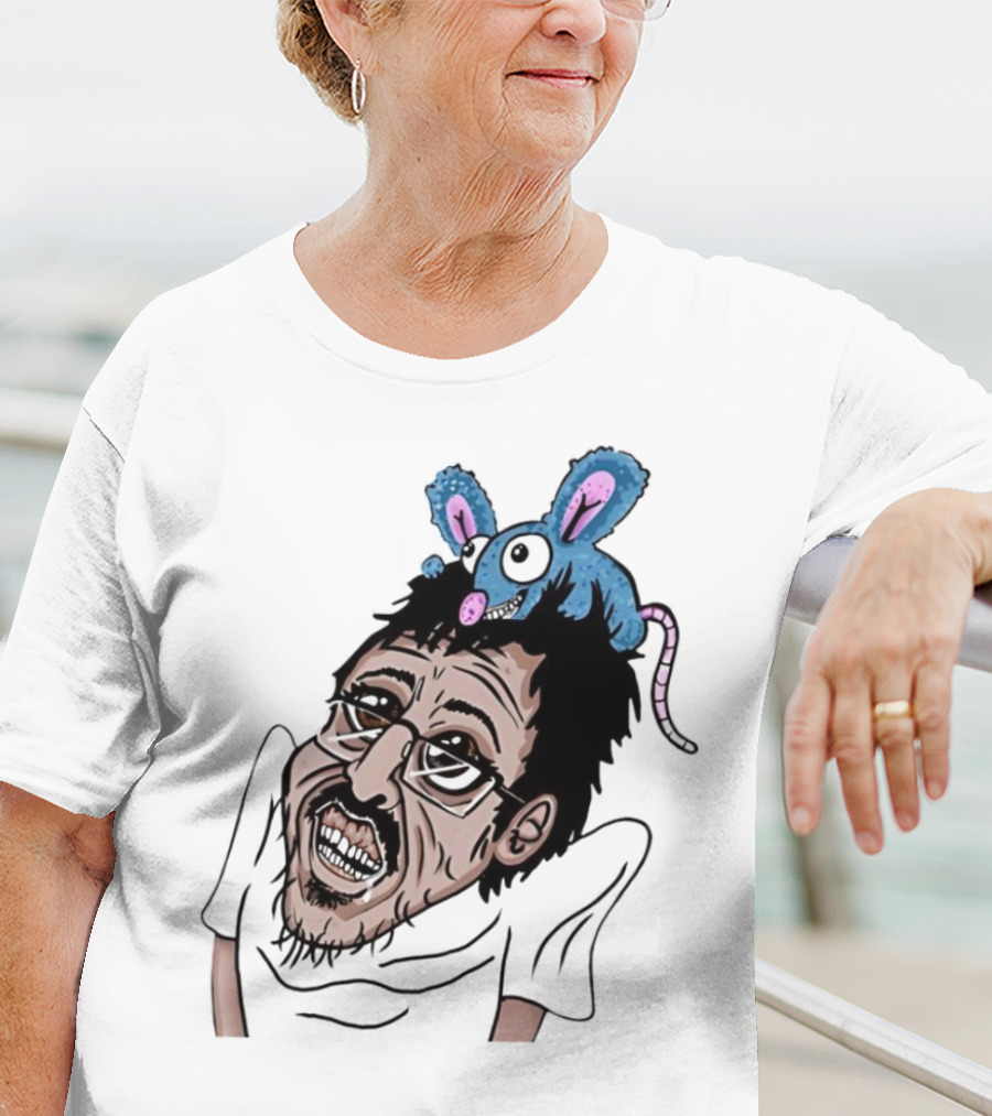 Ricky Berwick With Cartoon Rat On Head T-Shirt
