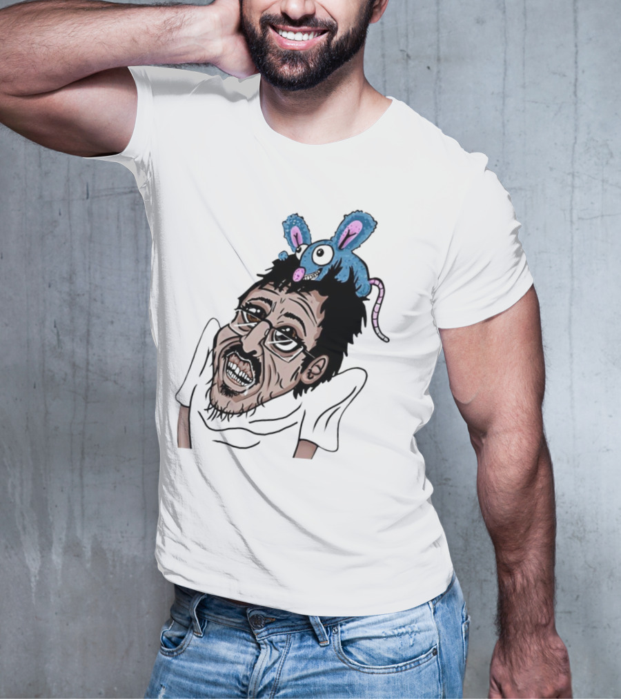 Ricky Berwick With Cartoon Rat On Head T-Shirt