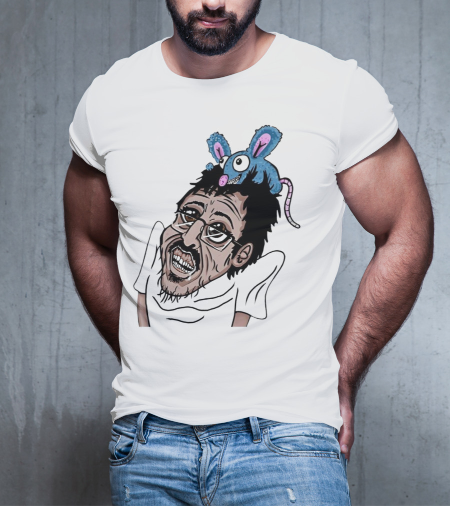 Ricky Berwick With Cartoon Rat On Head T-Shirt