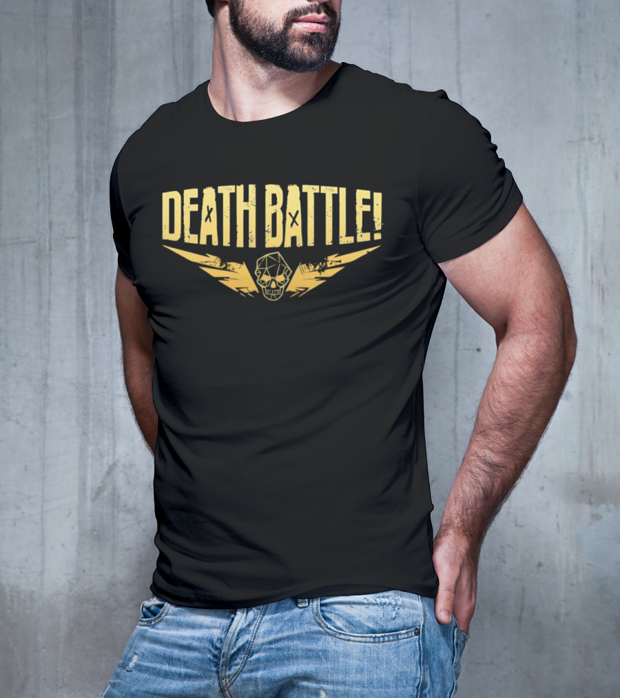 DEATH BATTLE Gold Skull Lightning T-Shirt