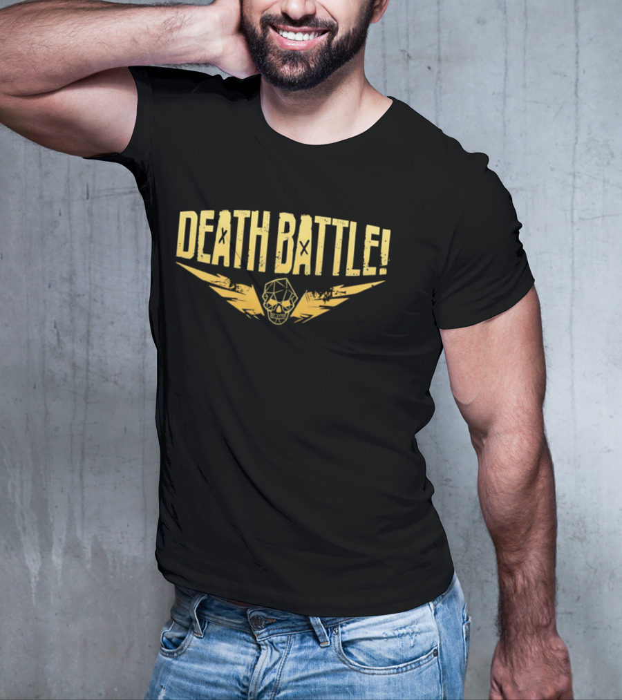 DEATH BATTLE Gold Skull Lightning T-Shirt