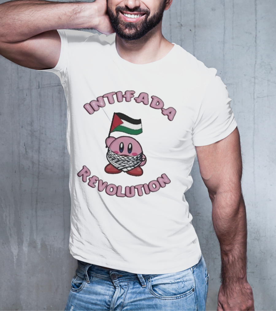 Intifada Revolution Palestinian Flag Kirbo Character T-Shirt