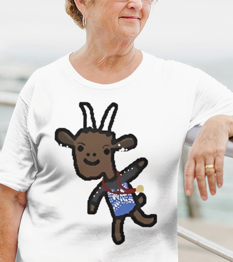 Goat Wearing Medal Inspired By Gymnastics Champion T-Shirt