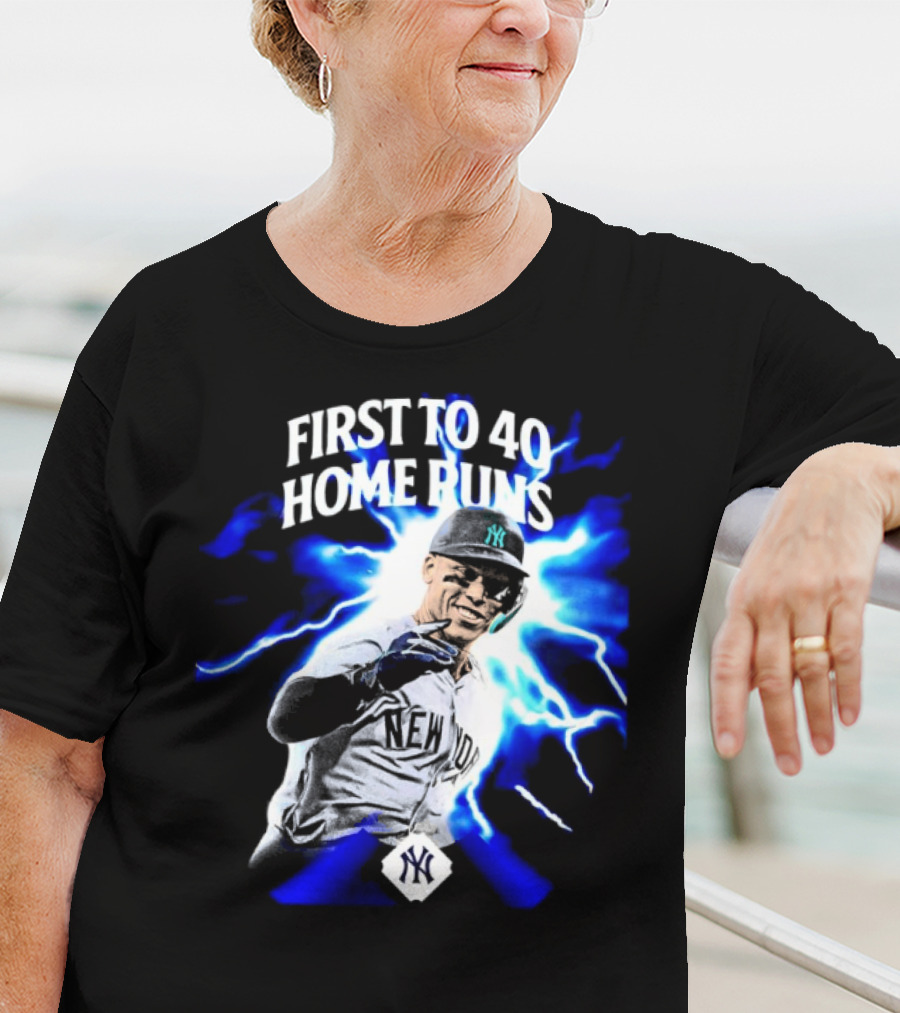 First To 40 Home Runs Aaron Judge New York Yankees T-Shirt