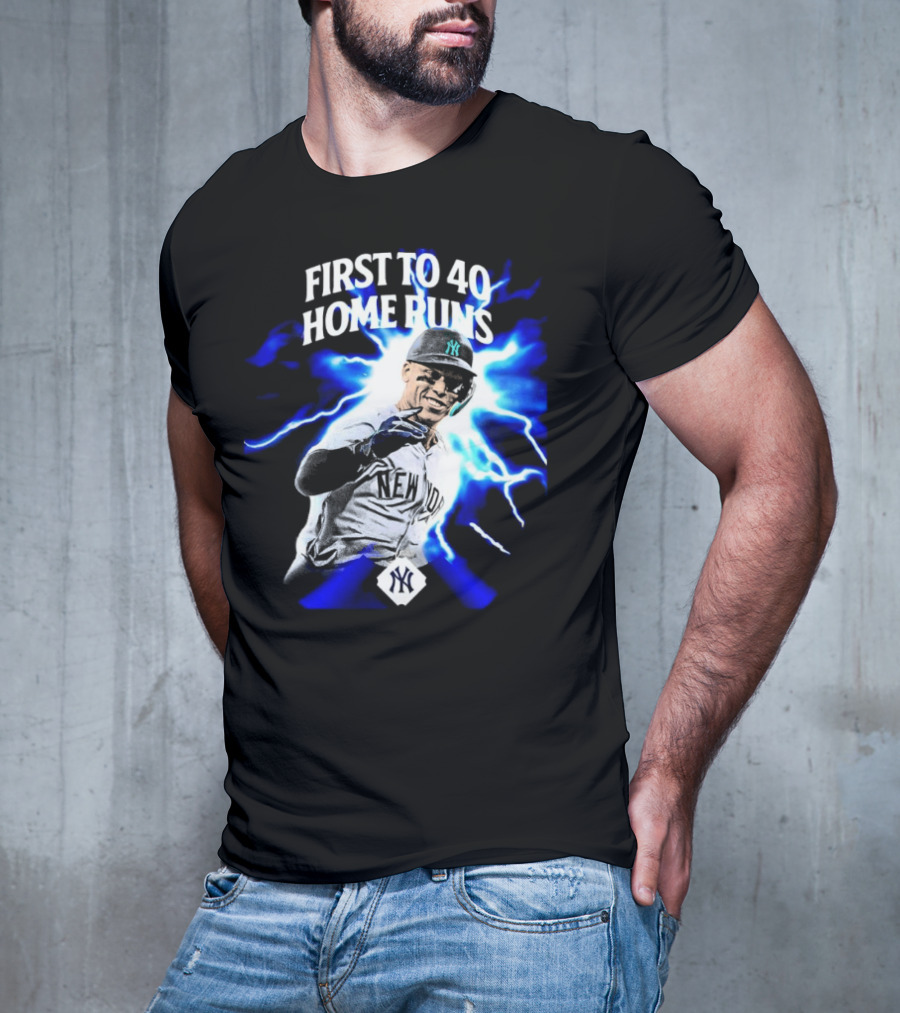 First To 40 Home Runs Aaron Judge New York Yankees T-Shirt