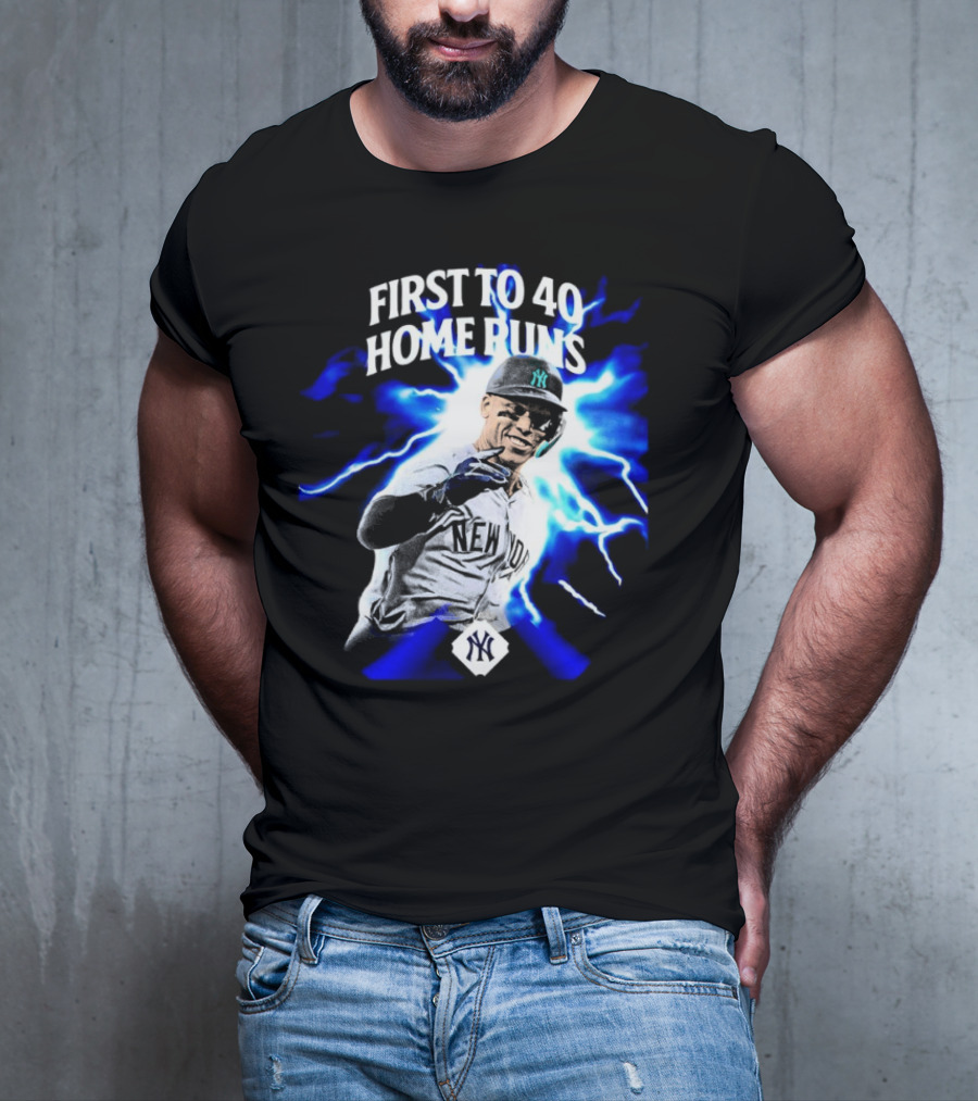 First To 40 Home Runs Aaron Judge New York Yankees T-Shirt