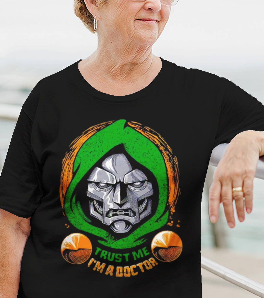 Doctor Doom Trust Me I'm A Doctor Villain Face Mask T-Shirt