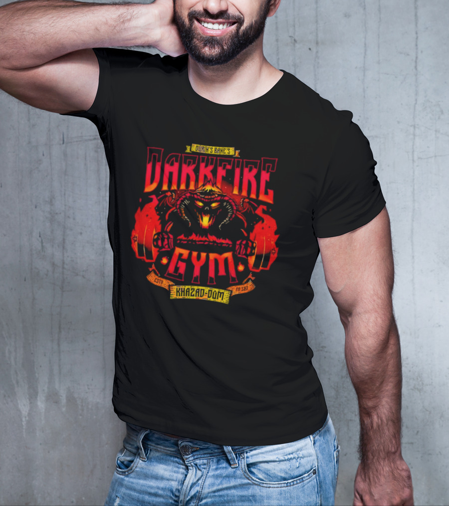 Durin’s Bane Darkfire Gym Khazad-Dum Lord Of The Rings Fitness T-Shirt