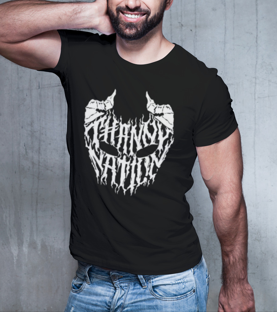 Thanny Nation Flame Text With Mask T-Shirt