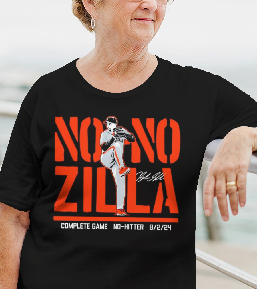 Blake Snell No No Zilla Complete Game No-Hitter 8/2/24 Signature T-Shirt