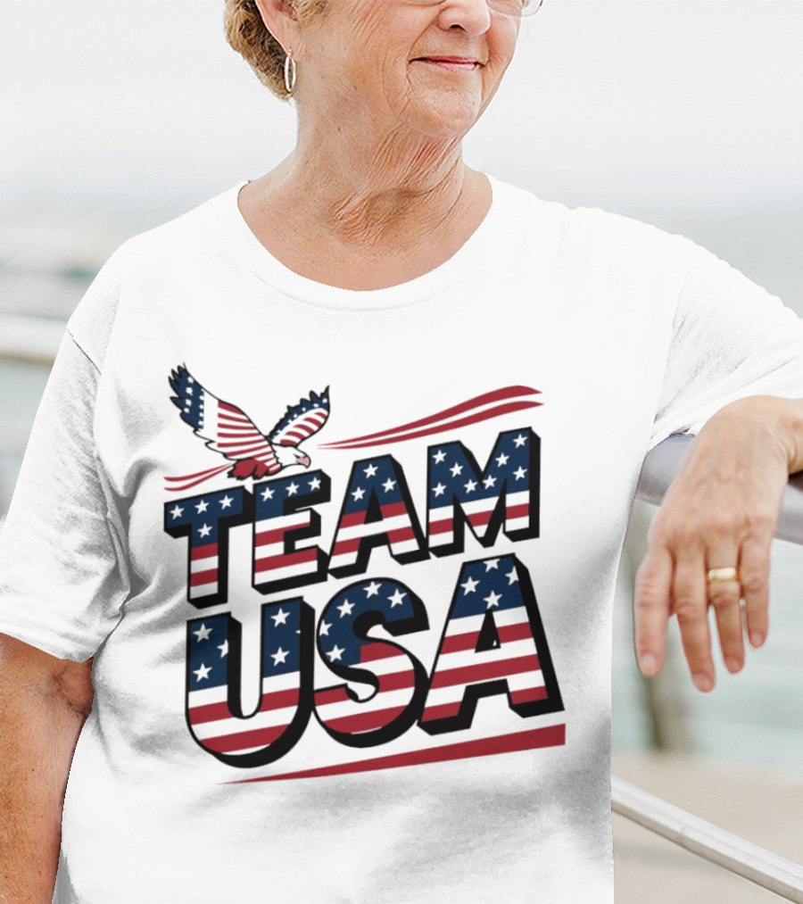 Team USA Eagle Flag Patriotic T-Shirt