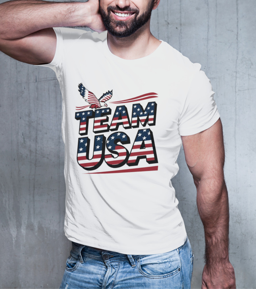 Team USA Eagle Flag Patriotic T-Shirt