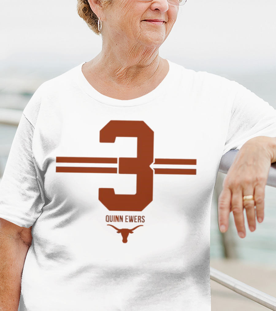 Quinn Ewers Texas Longhorns Number 3 T-Shirt