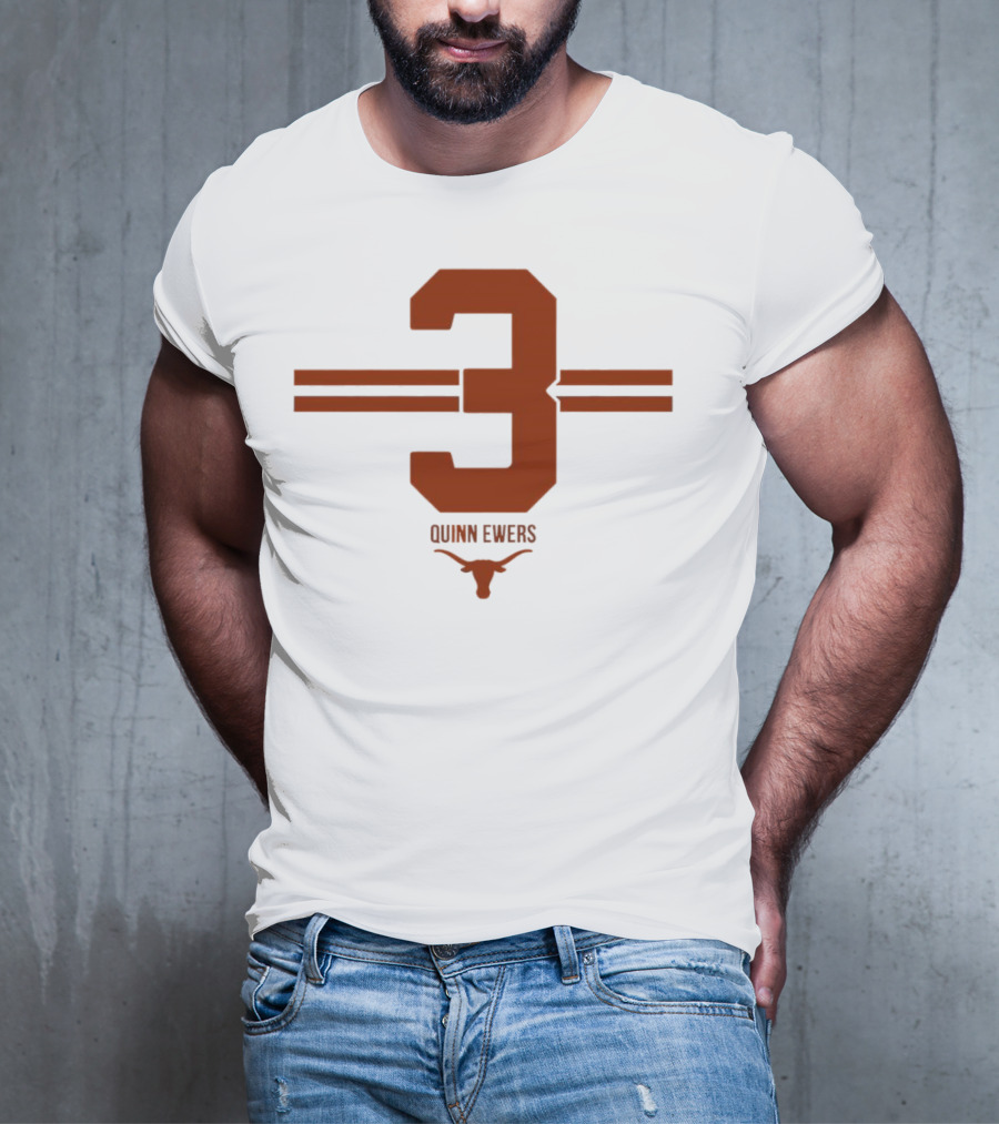 Quinn Ewers Texas Longhorns Number 3 T-Shirt