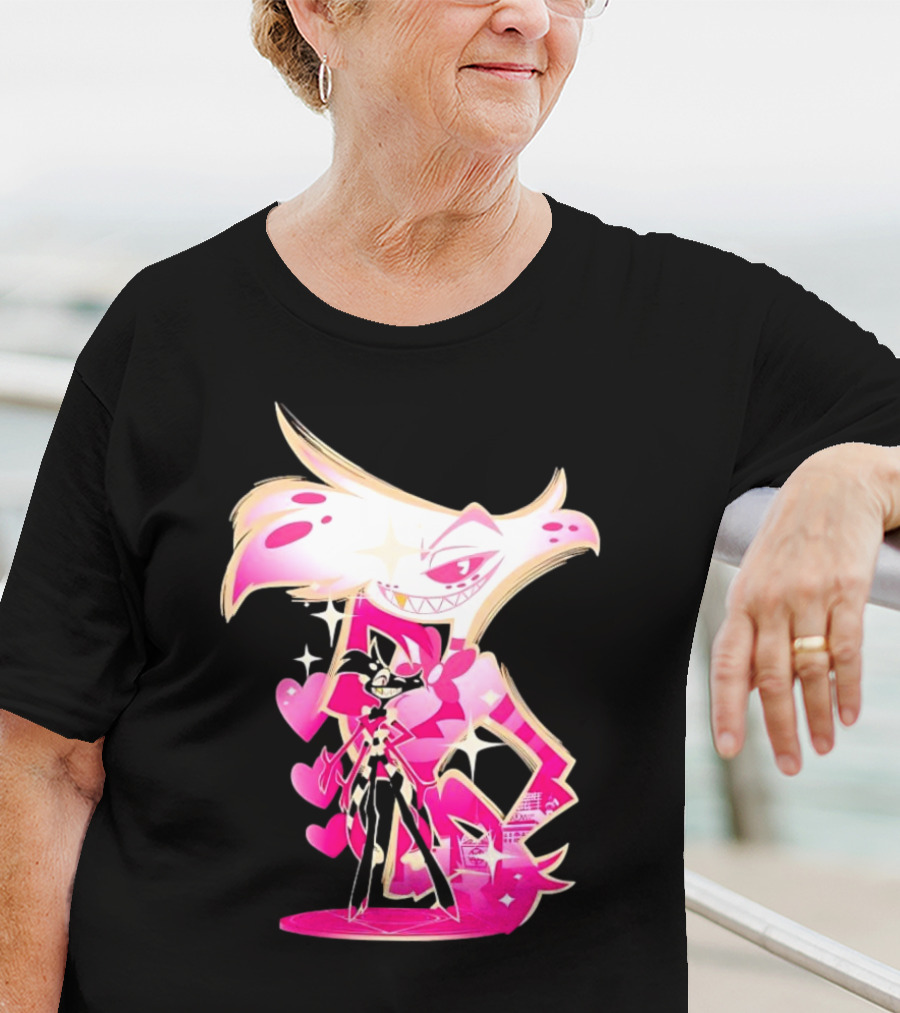 Angel Dust And Alastor Design Hazbin Hotel Series T-Shirt