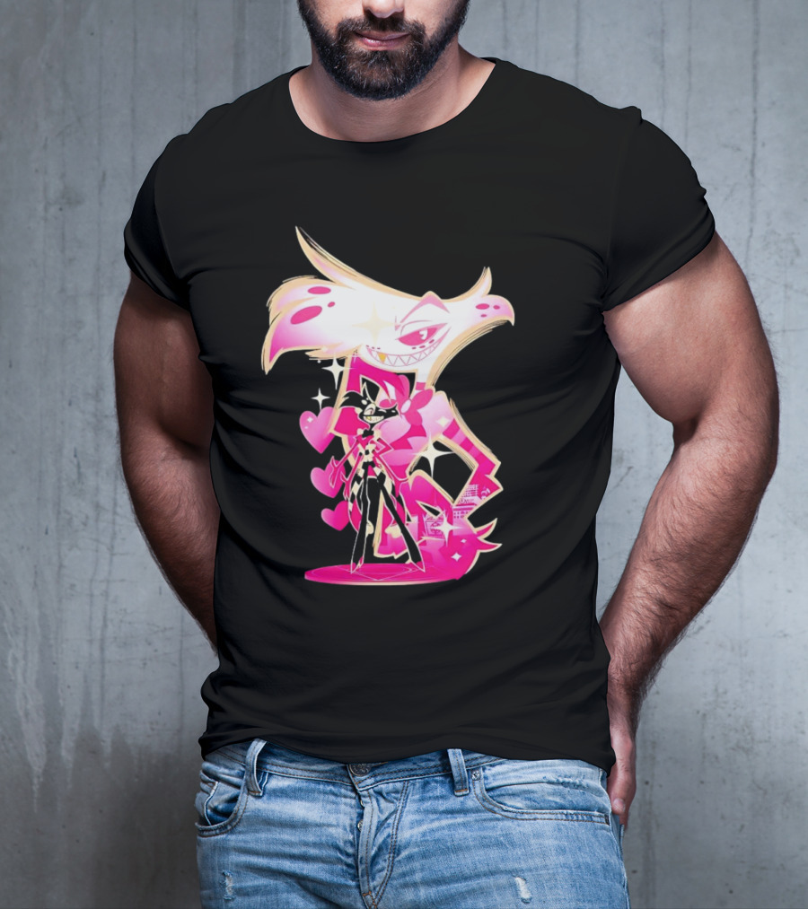 Angel Dust And Alastor Design Hazbin Hotel Series T-Shirt