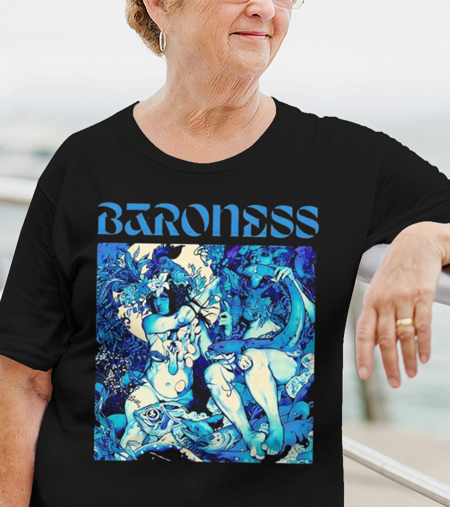 Baroness Blue Record Psychedelic Mythical Scene T-Shirt