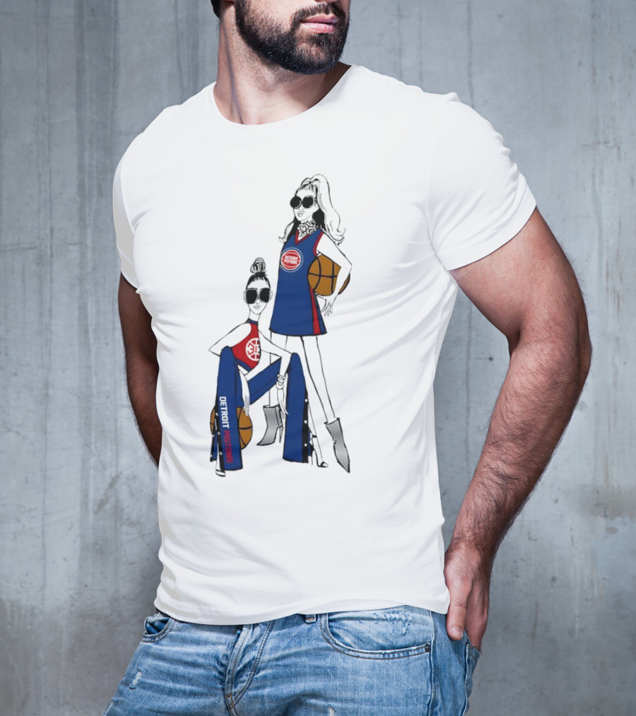 Detroit Pistons G-III 4Her Basketball Fashion Sisters Fitted Girls T-Shirt