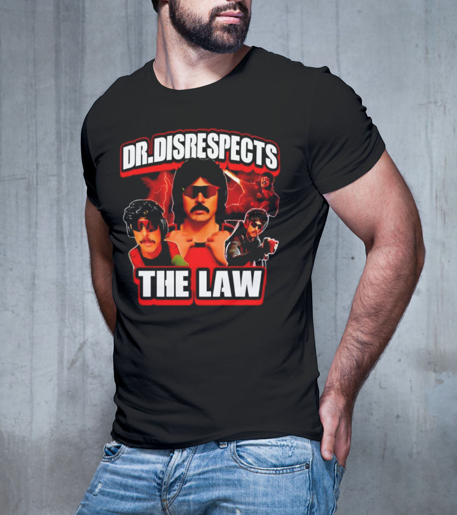 Dr Disrespects The Law Gamer Lightning Action T-Shirt